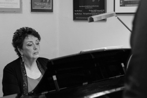 Janice Edwards at her piano