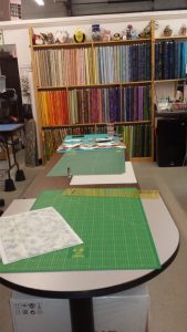 Quilting room at Patches Quilt Shop