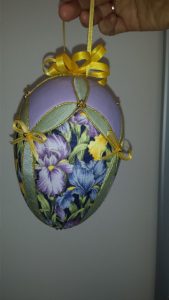 Purple egg Easter decoration