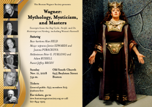 Wagner, Mythology, Mysticism, and Masters with Full Fricka Drag